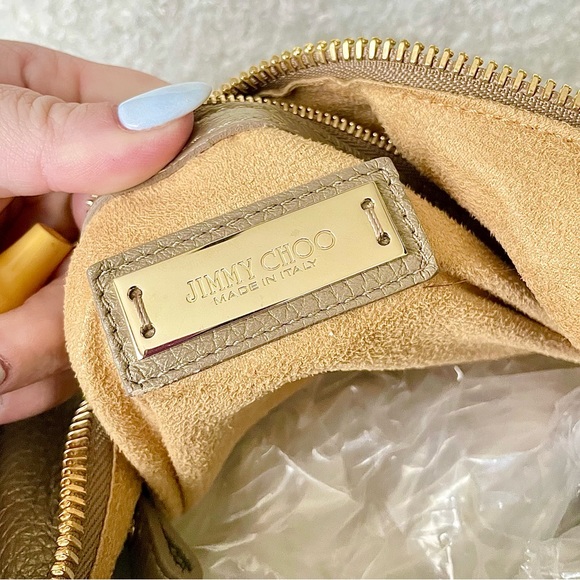 JIMMY CHOO Metallic Hobo Bag βοΈRARE COLORβοΈSALE β OFFERS WELCOMED β - Picture 7 of 16